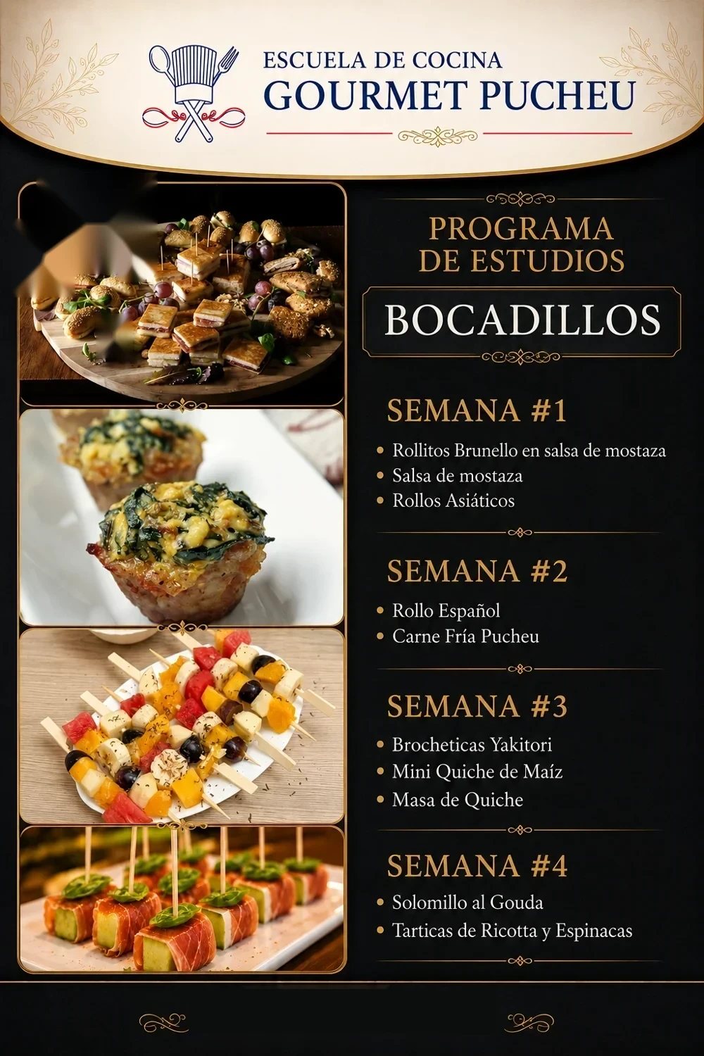 Bocadillos — Programa de estudios