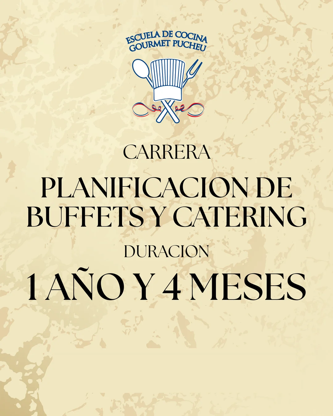 Carrera Planificación de Buffets y Catering — Duración 1 año y 4 meses