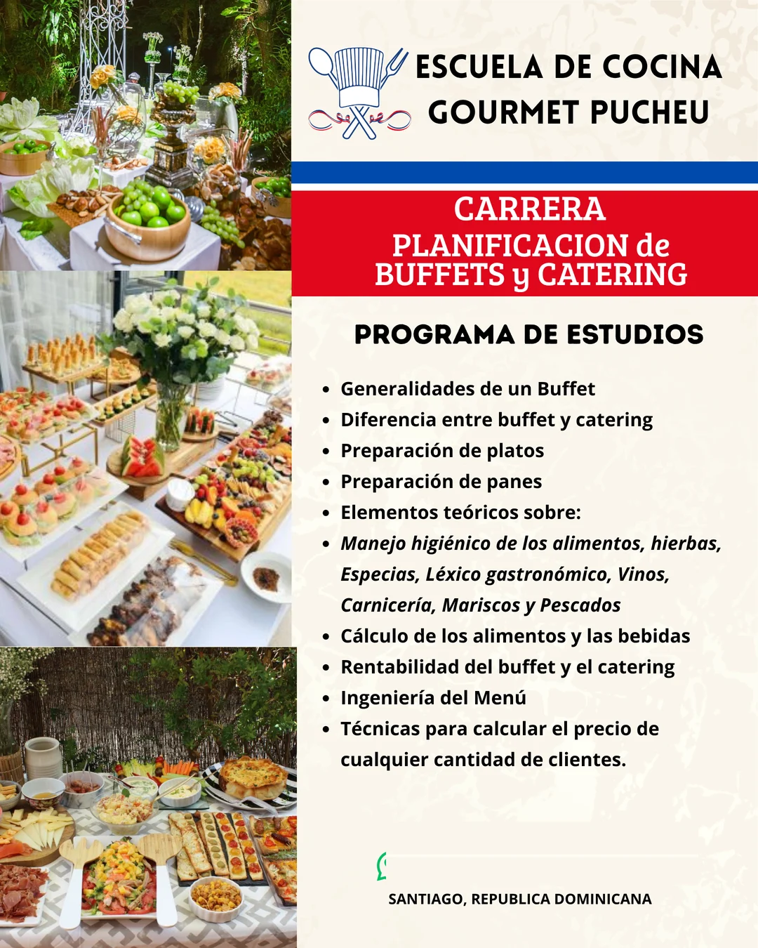 Programa de estudios — Planificación de Buffets y Catering