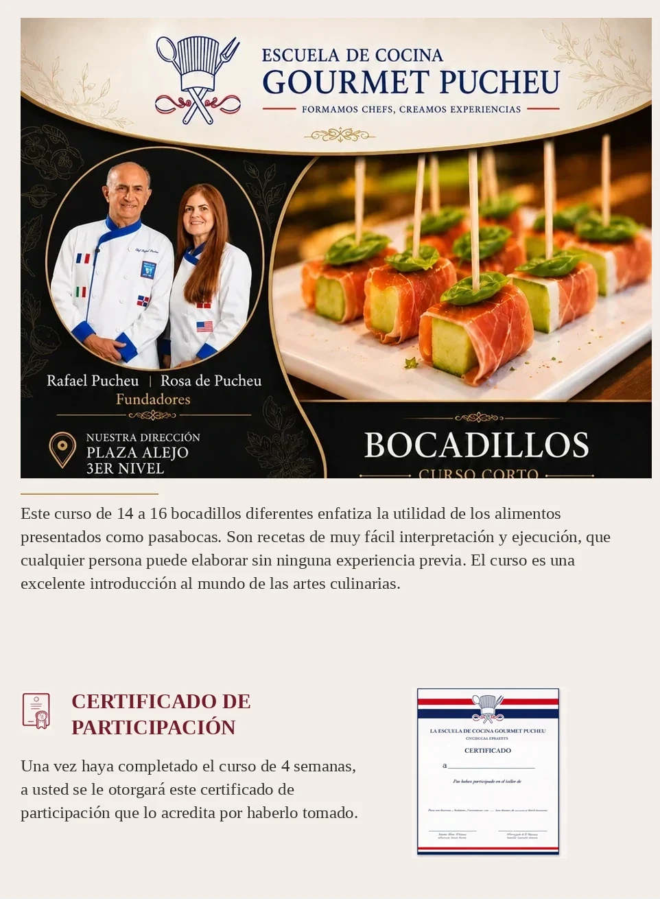 Bocadillos — presentación del curso