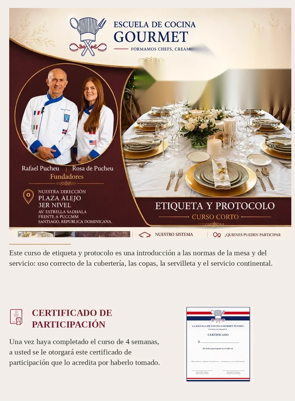 Etiqueta y Protocolo — presentación del curso