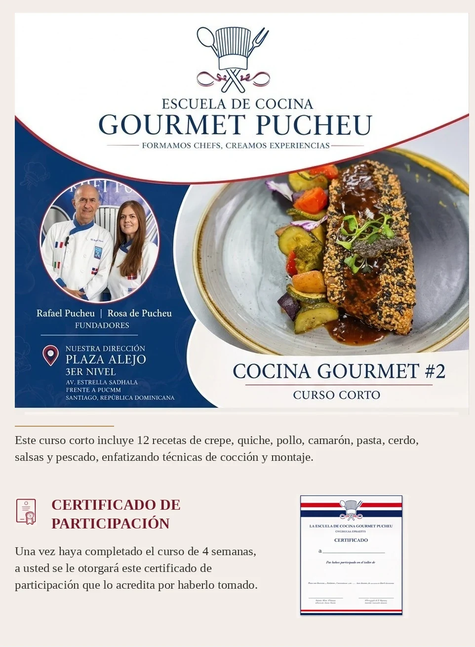 Cocina Gourmet #2 — presentación del curso