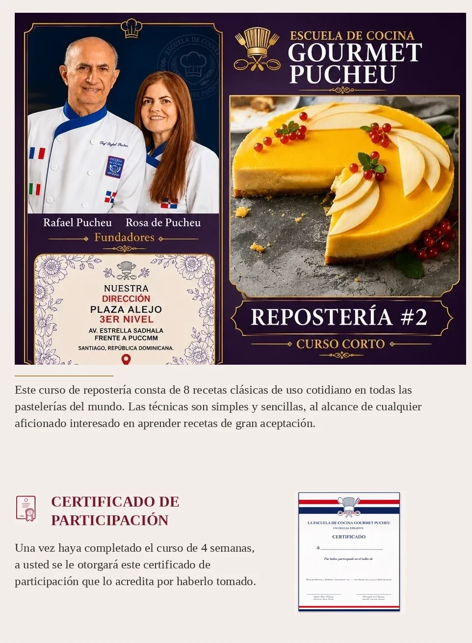 Repostería #2 — presentación del curso