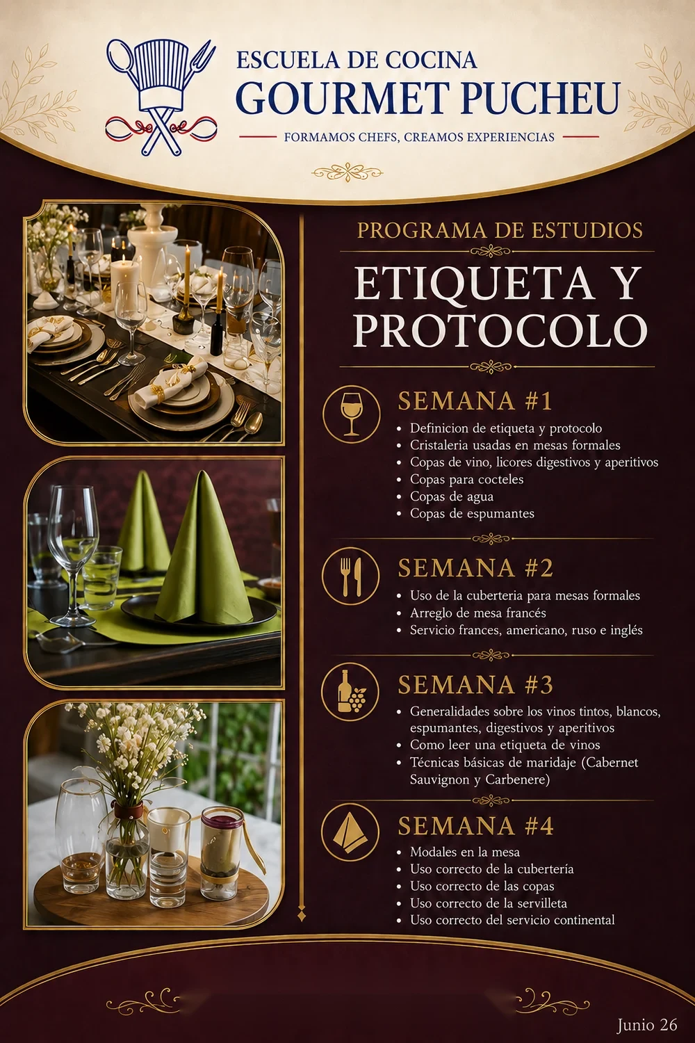 Etiqueta y Protocolo — Programa de estudios