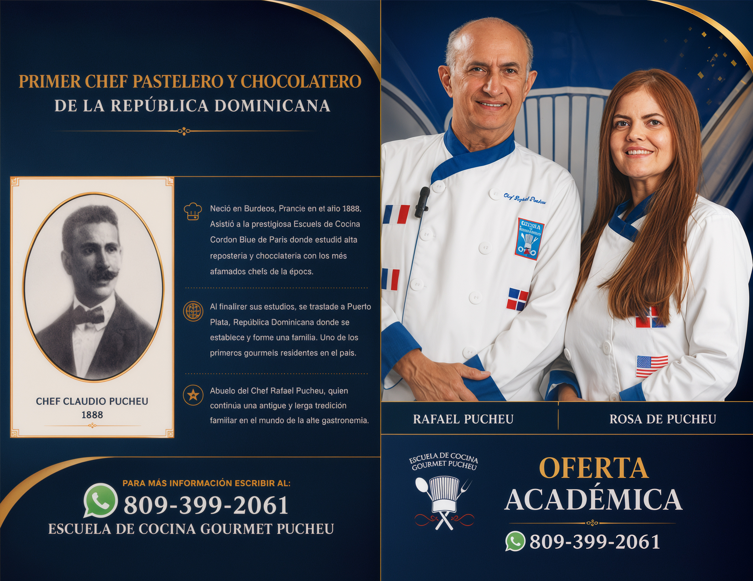 Historia de la Familia Pucheu — Chef Claudio Pucheu 1888, Rafael Pucheu y Rosa de Pucheu