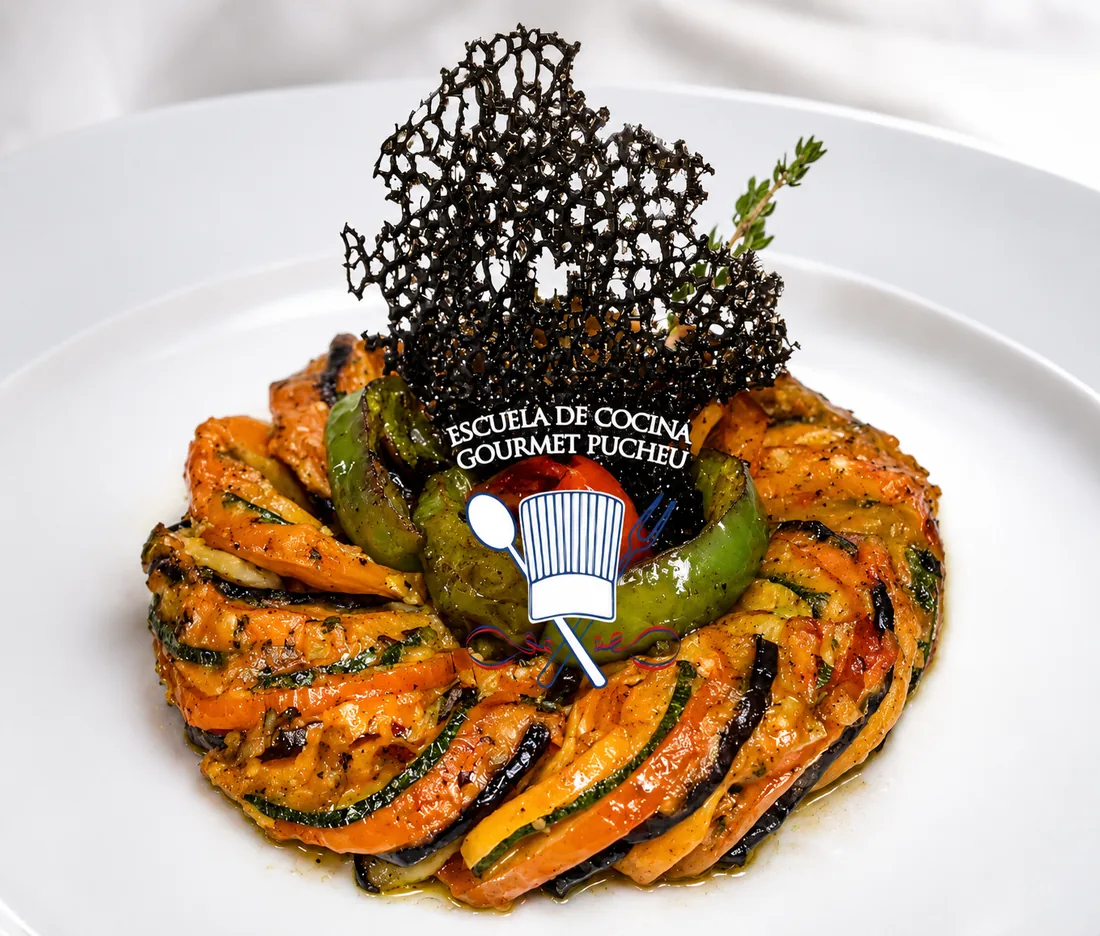 Timbal de vegetales asados — plato de autor