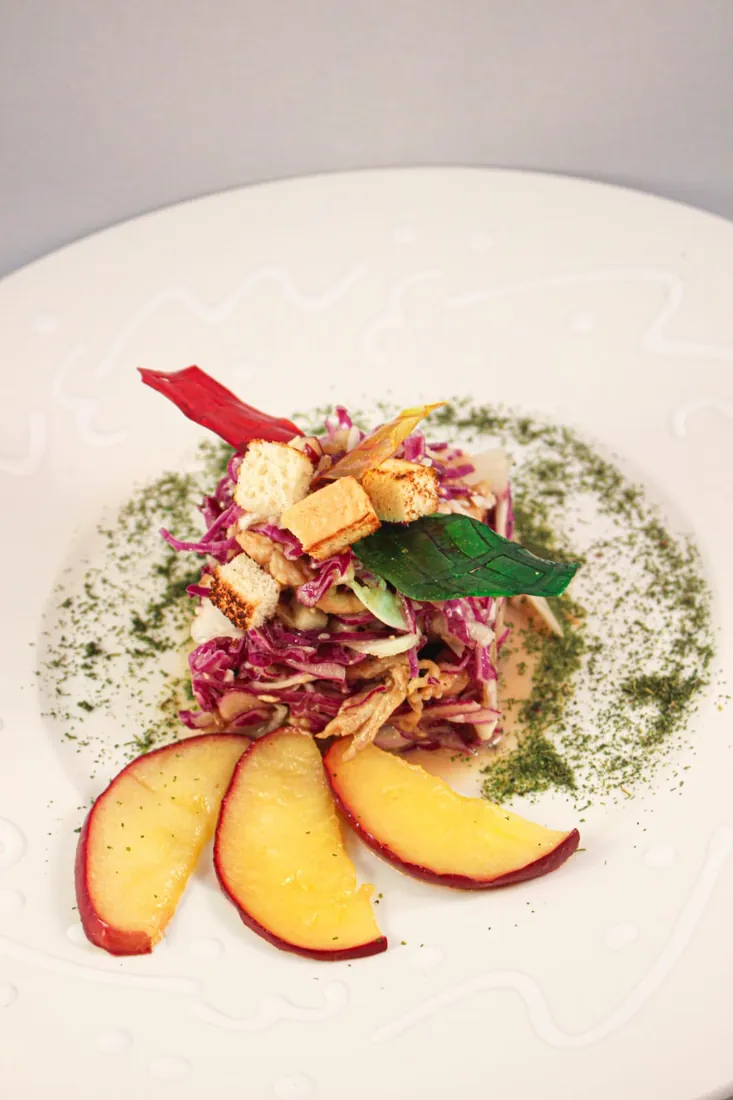 Plato de autor elaborado por estudiantes de la Escuela Gourmet Pucheu