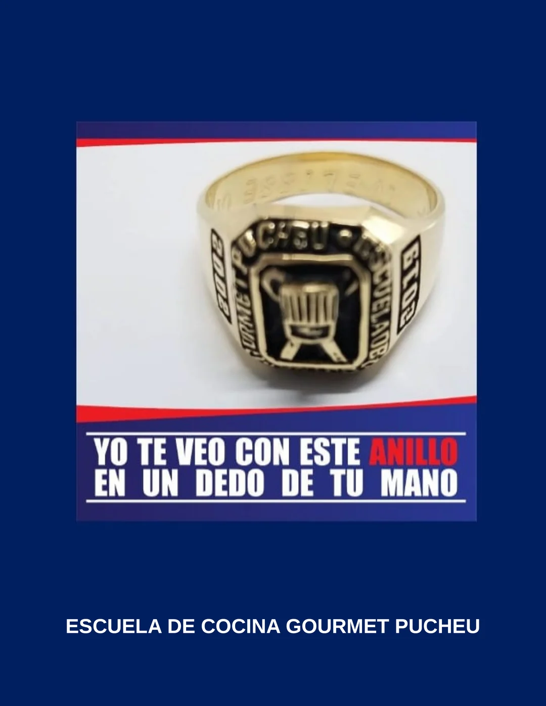 Yo te veo con este anillo en un dedo de tu mano