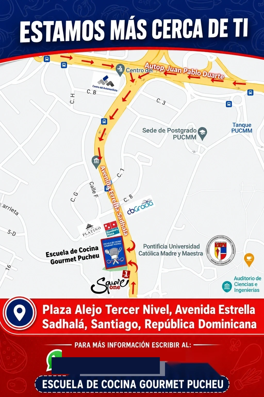 Cómo llegar a la Escuela de Cocina Gourmet Pucheu — mapa